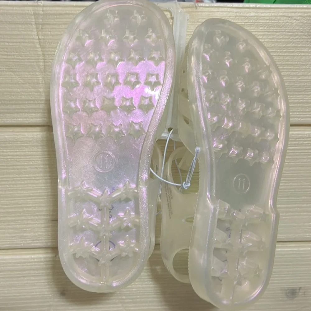 Toddler girls sunny jelly sandals clear NWT - Picture 7 of 7
